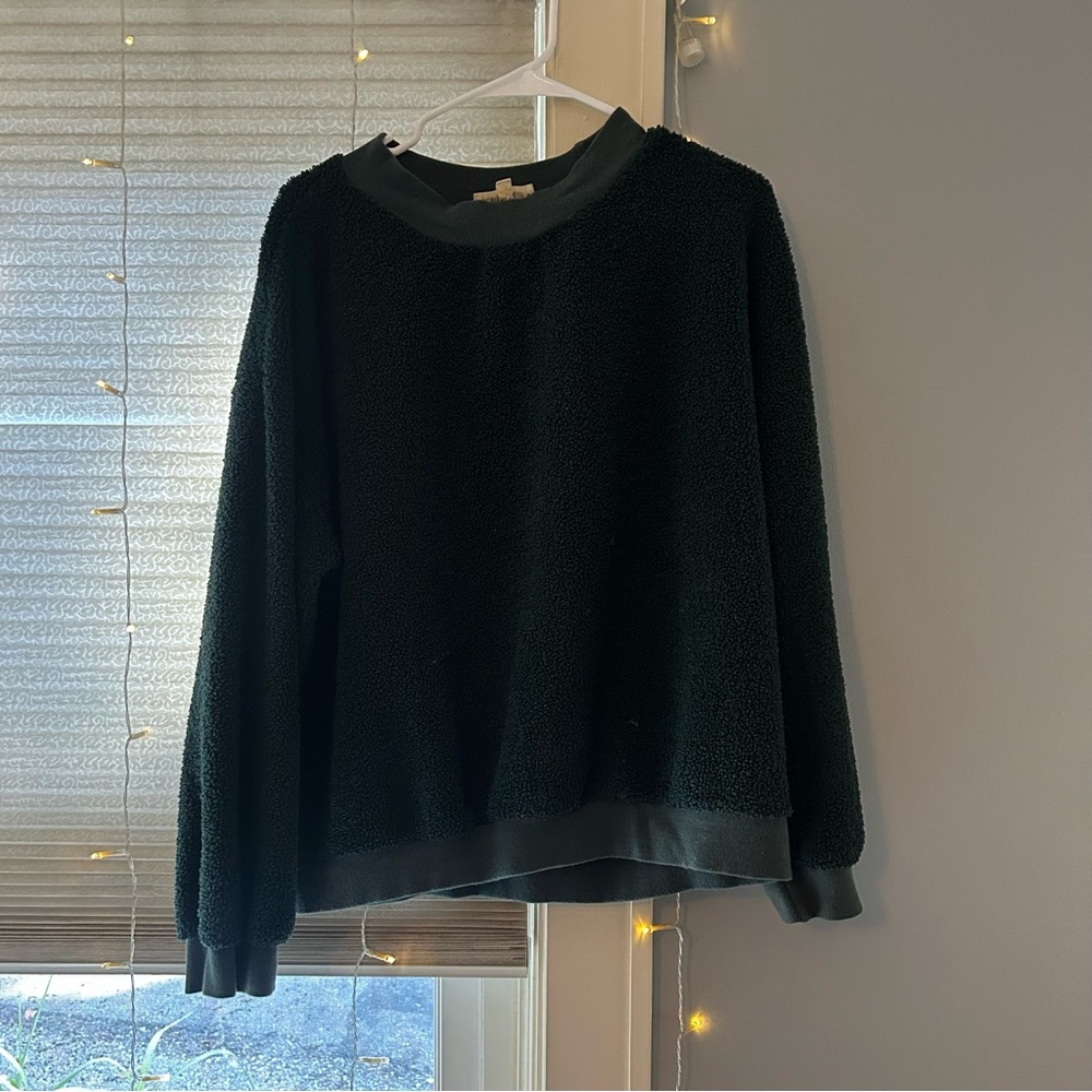 Cozy Green Sherpa Sweater